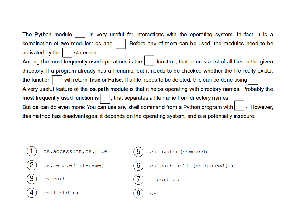 os exercise